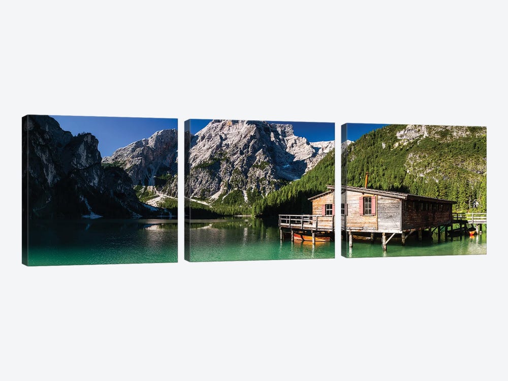 Italy, Alps, Prags Dolomites, Pragser Wildsee / Lago Di Braies, II by Mikolaj Gospodarek 3-piece Canvas Wall Art
