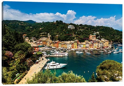 Italy, Portofino I Canvas Art Print - Yachts