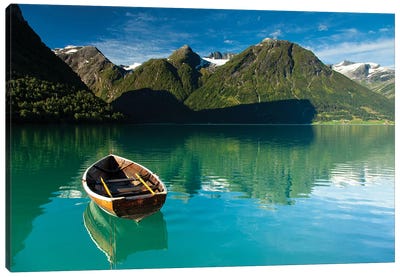 Norway, Stryn VI Canvas Art Print - Rowboat Art
