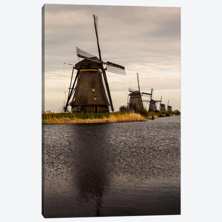 Netherlands, Kinderdijk, Windmills Canvas Print #LAJ37} by Mikolaj Gospodarek Canvas Print