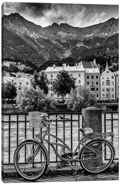 Austria, Innsbruck  Canvas Art Print - Black & White Scenic