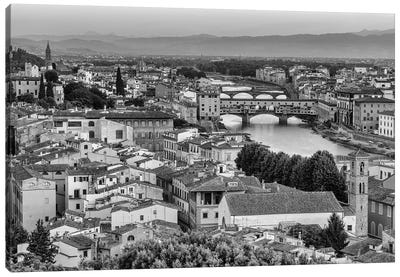 Italy, Florence Canvas Art Print - Black & White Cityscapes
