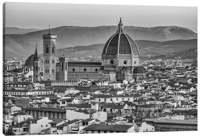 Italy, Florence Canvas Art Print - Black & White Cityscapes