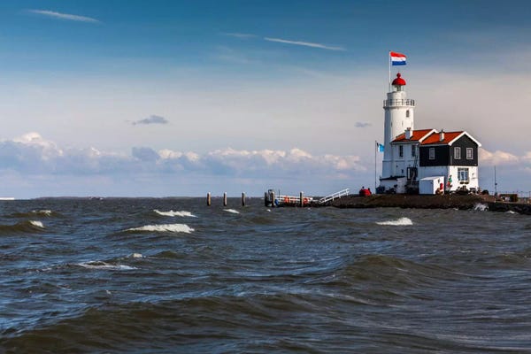 Lighthouses: Netherlands, Marken, Paard van Marken (Horse Of Marken) Lighthouse by Mikolaj Gospodarek