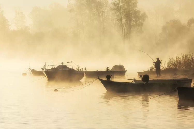 Sunrise - Lake - Angler - Poland