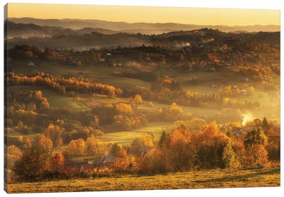 Autumn - Beskid Mountains - Poland Canvas Art Print - Mikolaj Gospodarek