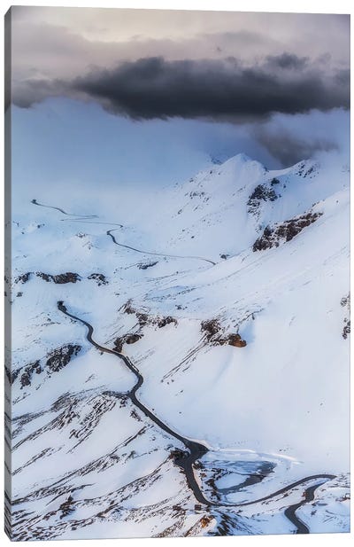 Grossglockner High Alpine Road. Winter. Austria Canvas Art Print - Mikolaj Gospodarek