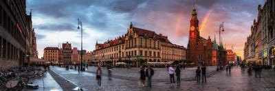 Wroclaw, Poland - Sunset After Storm by Mikolaj Gospodarek multi panel art