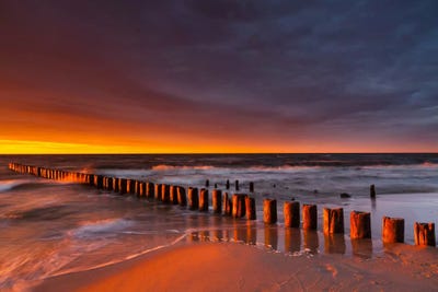 Poland, Baltic Sea, Dziwnow, Sunset IV by Mikolaj Gospodarek art print
