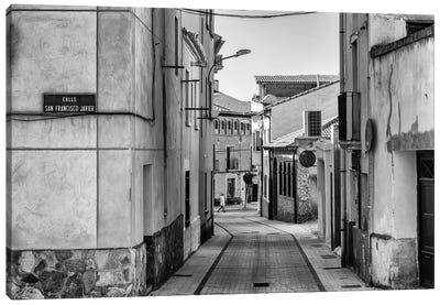 Arguedas, Spain Canvas Art Print - Black & White Cityscapes