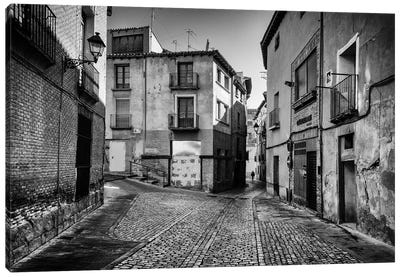 Tudela, Spain Canvas Art Print - Black & White Cityscapes