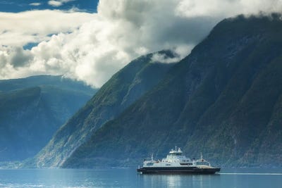 Ferry In Norway by Mikolaj Gospodarek art print