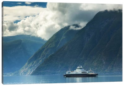 Ferry In Norway Canvas Art Print - Mikolaj Gospodarek