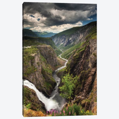 Vøringfossen, Waterfall In Norway Canvas Print #LAJ498} by Mikolaj Gospodarek Canvas Art Print
