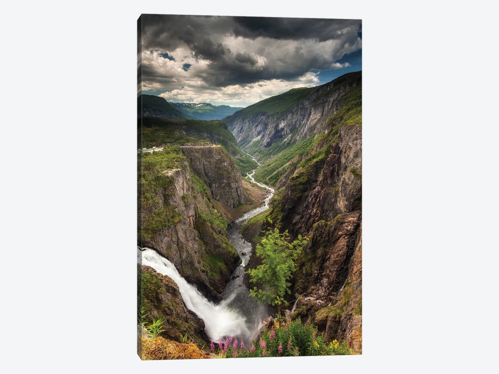 Vøringfossen, Waterfall In Norway by Mikolaj Gospodarek 1-piece Canvas Print