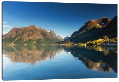 Oppstrynsvatnet Lake, Stryn, Norway Canvas Art Print - Mikolaj Gospodarek