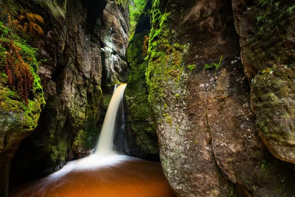Czech Republic: Czech Republic, Adršpach-Teplice Rocks, Waterfall by Mikolaj Gospodarek