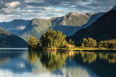 Hjelle, Oppstrynsvatnet Lake, Norway by Mikolaj Gospodarek art print