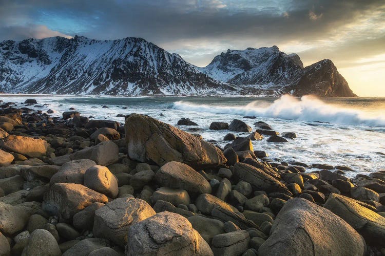 Unstad Beach, Lofoten In Norway