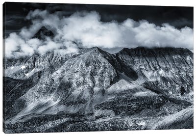 Alps With Clouds, Austria Canvas Art Print - Mikolaj Gospodarek