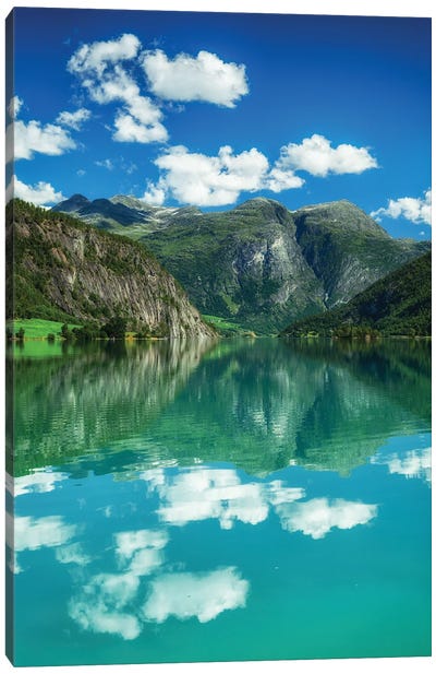 Magic Water In Norway Canvas Art Print - Mikolaj Gospodarek