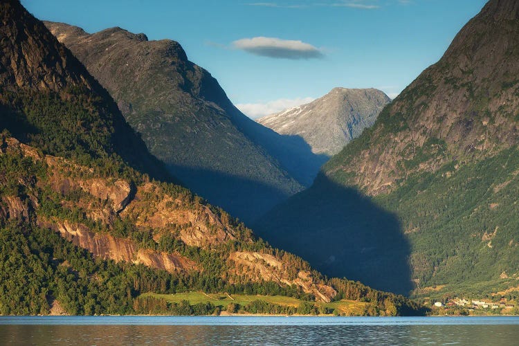 Fjord And Mountains In Norway