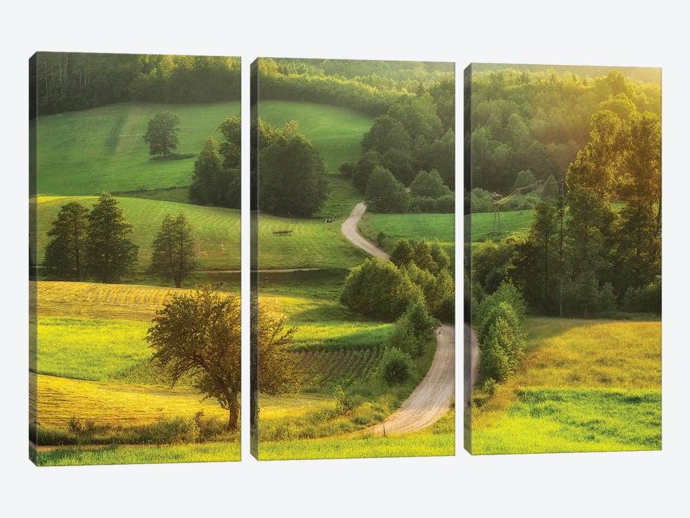 Magic Road - Suwalskie Region In Poland by Mikolaj Gospodarek 3-piece Canvas Print