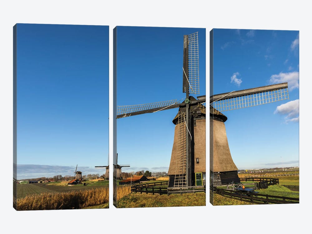 Windmill - Netherlands by Mikolaj Gospodarek 3-piece Canvas Print