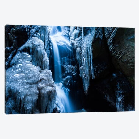 Czech Republic, Adršpach-Teplice Rocks, Waterfall With Ice Canvas Print #LAJ5} by Mikolaj Gospodarek Canvas Art Print