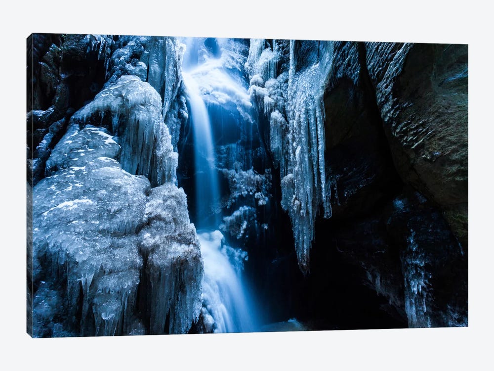Czech Republic, Adršpach-Teplice Rocks, Waterfall With Ice by Mikolaj Gospodarek 1-piece Canvas Wall Art