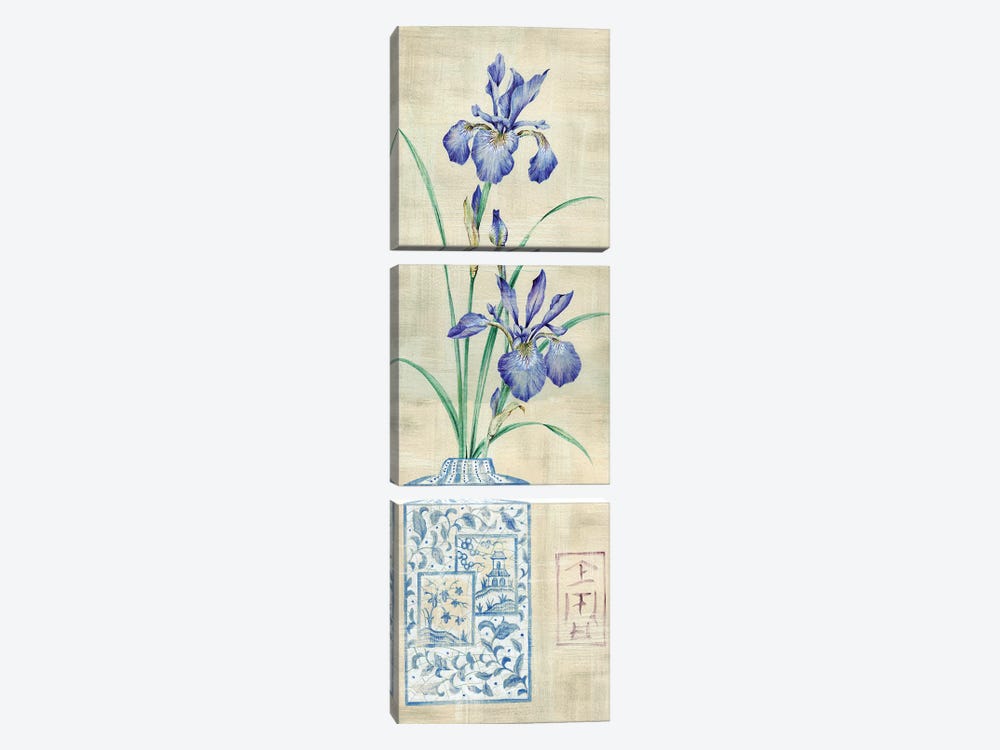 Asian Floral I by Claire Lake 3-piece Canvas Print