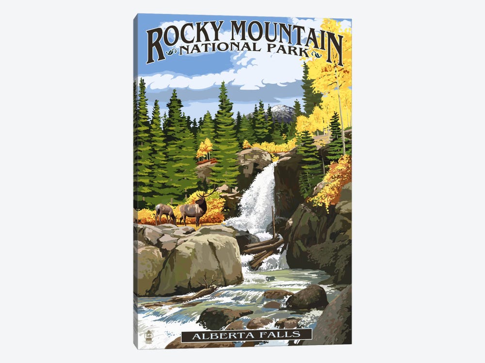 Rocky Mountain National Park (Alberta Falls) 1-piece Canvas Wall Art