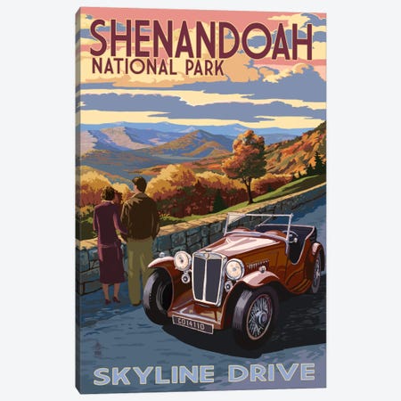 Shenandoah National Park (Skyline Drive) Canvas Print #LAN117} by Lantern Press Canvas Art