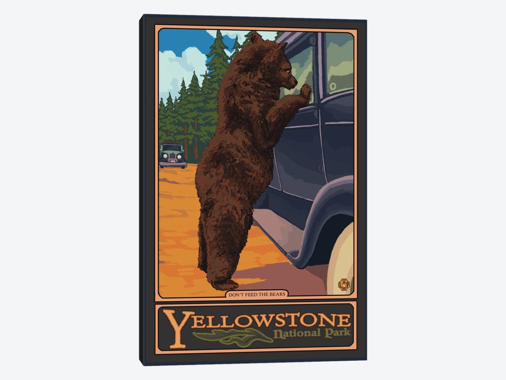 Yellowstone National Park (Hungry Grizzly Bear) 1-piece Canvas Art