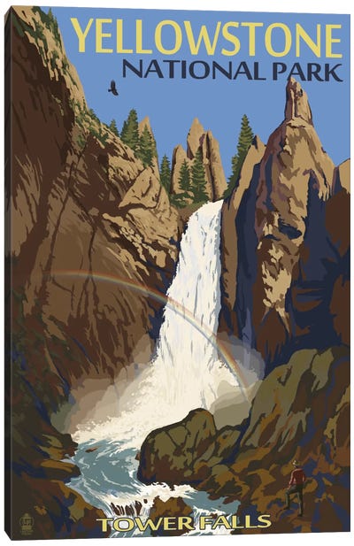 Yellowstone National Park (Tower Fall) Canvas Art Print - Wyoming Art