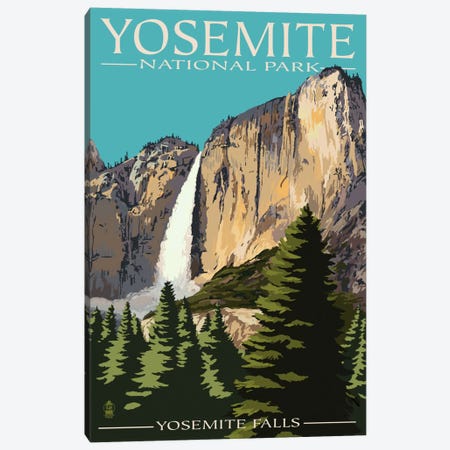 Yosemite National Park (Yosemite Falls II) Canvas Print #LAN131} by Lantern Press Canvas Print