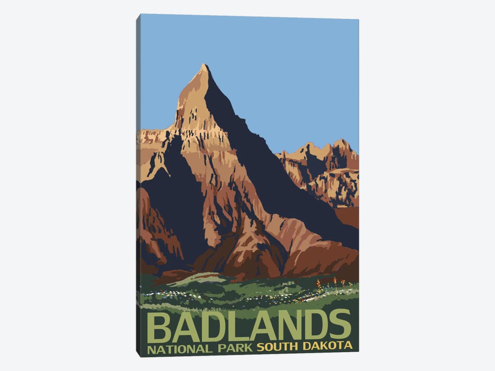 Badlands National Park (Geologic Formation) by Lantern Press 1-piece Canvas Art