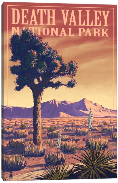 Death Valley National Park (Joshua Tree) Canvas Art Print - Lantern Press