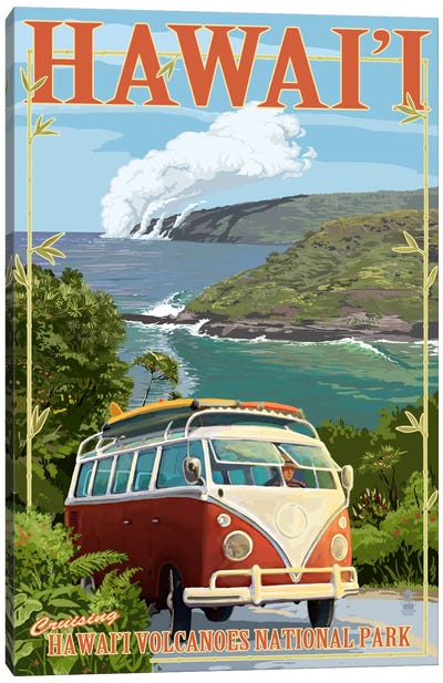 Hawai'i Volcanoes National Park (VW Type 2) Canvas Art Print - Hawai'i Volcanoes National Park Art