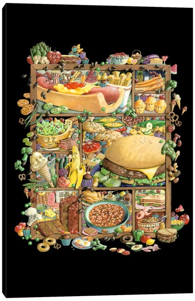 Food for Thougt Canvas Art Print - Sandwiches