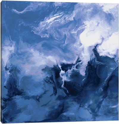 Protean V1 Canvas Art Print - Blue Abstract Art