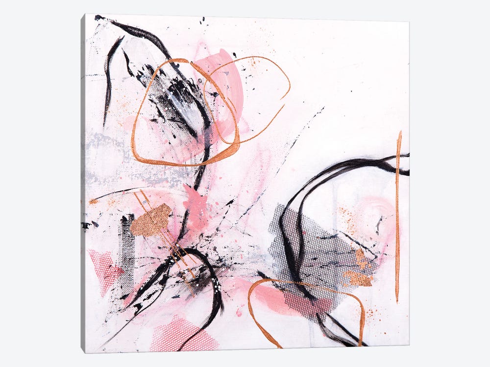 Small Mix In Pink by Leena Amelina 1-piece Canvas Artwork