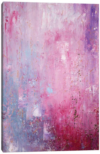 Abstraction In Lilac Canvas Art Print - Leena Amelina
