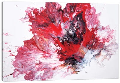 Red Flower Canvas Art Print - Leena Amelina