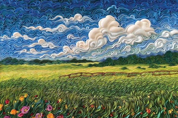 Gestural Skies: In The Countryside by Alisa Lariushkina