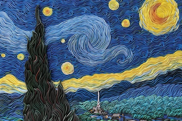Alisa Lariushkina: Van Gogh's Starry Night by Alisa Lariushkina