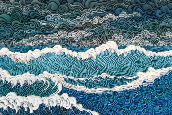 Alisa Lariushkina: Stormy Sea by Alisa Lariushkina