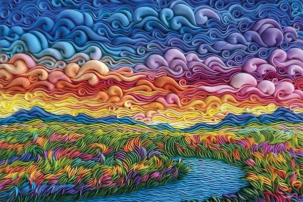 Living Room Wall Art: Colorful Dreams by Alisa Lariushkina