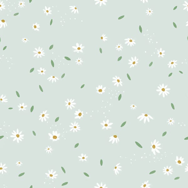 Daisies: Simple Daisy Mint by Jill Labieniec