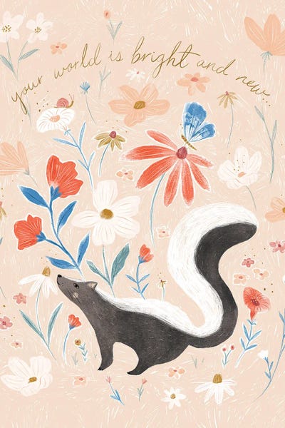 Skunks: Bright And New Card by Jill Labieniec